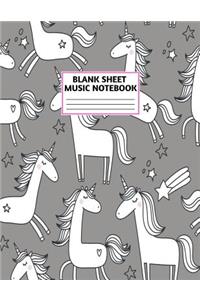 Blank Sheet Music Notebook