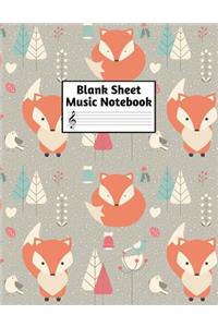 Blank Sheet Music Notebook
