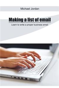 Making a List of Email