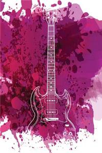 Purple Splash Guitar Notebook