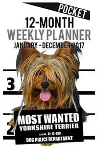 2017 Pocket Weekly Planner - Most Wanted Yorkshire Terrier