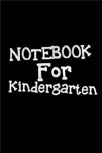 Notebook For Kindergarten