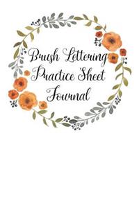 Brush Lettering Practice Sheet Journal