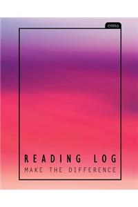 Reading Log: Sweet Pink Sunset Book Lovers Journal: 110 Pages with Book Rating Stars Inside