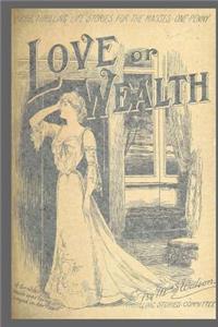 Journal Vintage Penny Dreadful Book Cover Reproduction Love Or Wealth