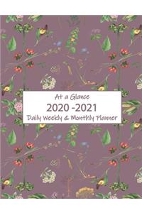 At a Glance 2020-2021 Daily Weekly & Monthly Planner