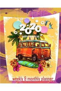 Happy new year 2020 Planner Weekly and Monthly