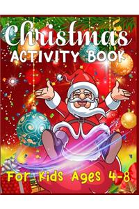 Christmas Activity Book For Kids Ages 4-8