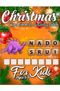 Christmas Word Search Activity Book for Kids Ages 5-8