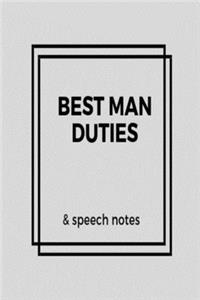 Best Man Duties & Speech Notes