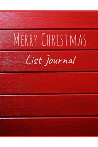 Merry Christmas List Journal