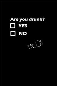 Are You Drunk? Yes. No. Tacos