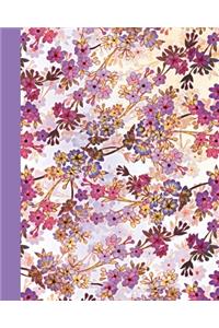 Quarterly Calendar/To Do List Journal (Purple Floral)