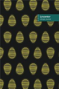 Levanter Lifestyle Journal, Blank Write-in Notebook, Dotted Lines, Wide Ruled, Size (A5) 6 x 9 In (Black II)