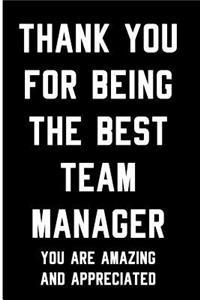 Thank You for Being the Best Team Manager - You Are Amazing and Appreciated