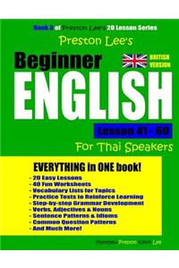 Preston Lee's Beginner English Lesson 41 - 60 For Thai Speakers (British)