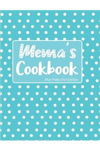 Mema's Cookbook Blue Polka Dot Edition