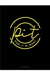 Pit Does It in Front: Unruled Composition Book