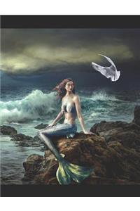 Mermaid on the Rocks Sheet Music Paper