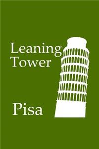 Leaning Tower of Pisa - Lined Notebook with Olive Green Cover