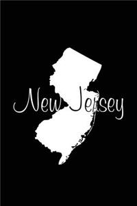 New Jersey - Black Lined Notebook with Margins