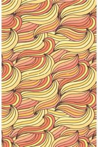Journal Notebook Abstract Waves Oranges