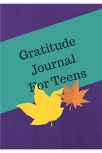 Gratitude Journal For Teens