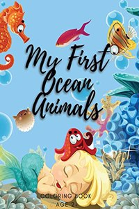 Sea Creatures and Ocean Animals Coloring Book for kids ages 4-8