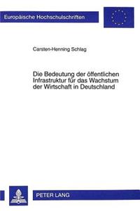 Die Bedeutung Der Oeffentlichen Infrastruktur Fuer Das Wachstum Der Wirtschaft in Deutschland