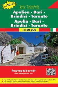 Apulia - Bari - Brindisi - Taranto Road Map 1:150 000