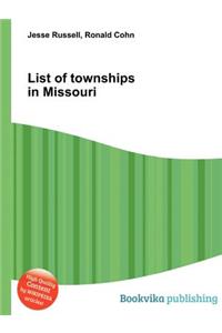 List of Townships in Missouri