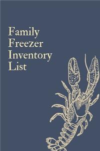 Family Freezer Inventory List