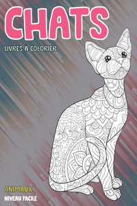 Livres à colorier - Niveau facile - Animaux - Chats