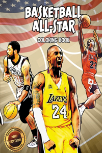 Basketball All-star coloring book