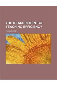 The Measurement of Teaching Efficiency
