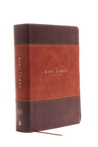 King James Study Bible, Imitation Leather, Brown, Indexed, Full-Color Edition