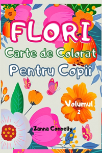 Flori carte de colorat pentru copii