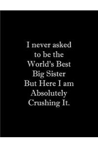 I never asked to be the World's Best Big Sister