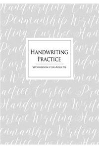 Handwriting Practice Workbook for Adults