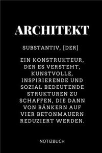 Architekt Substantiv, [der] Eine Konstrukteur, Der Es Versteht Notizbuch