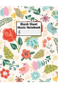Blank Sheet Music Notebook