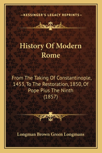 History Of Modern Rome