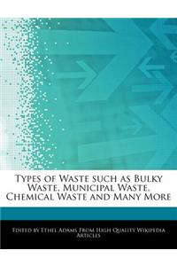 Types of Waste Such as Bulky Waste, Municipal Waste, Chemical Waste and Many More