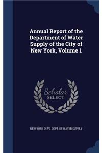 Annual Report of the Department of Water Supply of the City of New York, Volume 1
