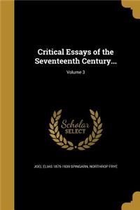 Critical Essays of the Seventeenth Century...; Volume 3
