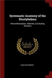 Systematic Anatomy of the Dicotyledons