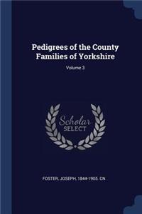 Pedigrees of the County Families of Yorkshire; Volume 3
