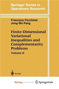 Finite-Dimensional Variational Inequalities and Complementarity Problems