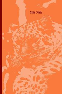 Ethi Pike - Orange Leopard Notebook / Extended Lines / Soft Matte Cover