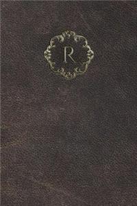 Monogram R Blank Book